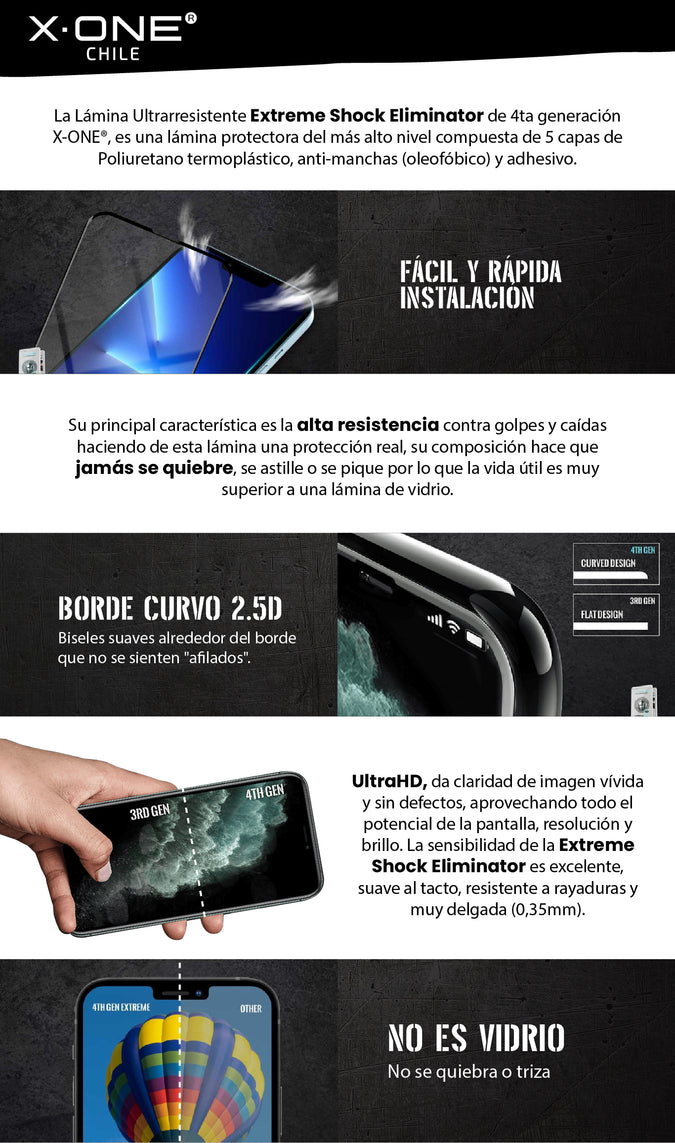 Lamina Antishock iPhone 14 Plus X-ONE Ultraresistente